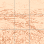 Sepia sketch with grid