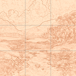 Sepia sketch with grid