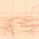 Sepia sketch with grid