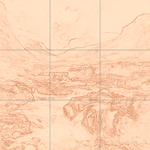 Sepia sketch with grid