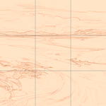 Sepia sketch with grid