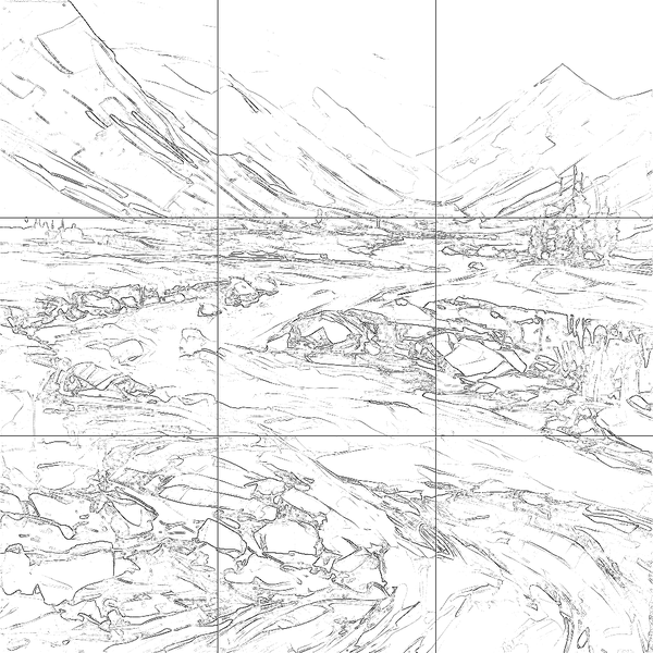 Sketch with grid