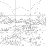 Line drawing with grid