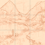 Sepia sketch with grid