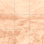 Sepia sketch with grid