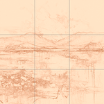 Sepia sketch with grid