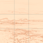 Sepia sketch with grid