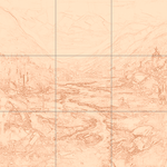 Sepia sketch with grid