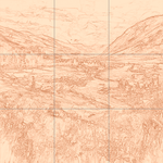 Sepia sketch with grid