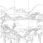 Line drawing with grid