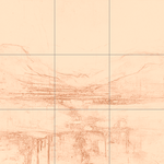 Sepia sketch with grid