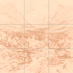 Sepia sketch with grid