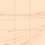 Sepia sketch with grid