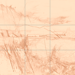 Sepia sketch with grid