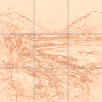 Sepia sketch with grid