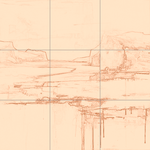 Sepia sketch with grid