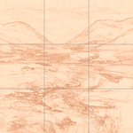 Sepia sketch with grid