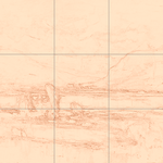 Sepia sketch with grid