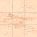 Sepia sketch with grid