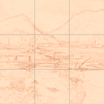 Sepia sketch with grid