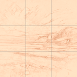 Sepia sketch with grid