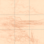 Sepia sketch with grid