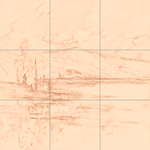 Sepia sketch with grid