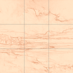 Sepia sketch with grid