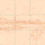 Sepia sketch with grid