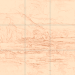 Sepia sketch with grid