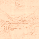 Sepia sketch with grid