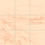 Sepia sketch with grid