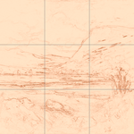 Sepia sketch with grid