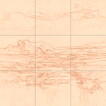 Sepia sketch with grid