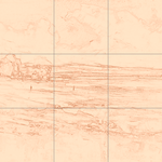 Sepia sketch with grid