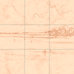 Sepia sketch with grid