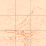 Sepia sketch with grid