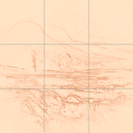 Sepia sketch with grid