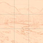 Sepia sketch with grid