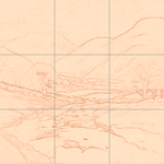 Sepia sketch with grid