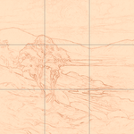 Sepia sketch with grid