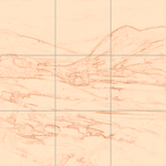 Sepia sketch with grid