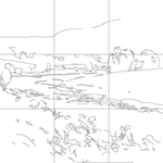 Line drawing with grid