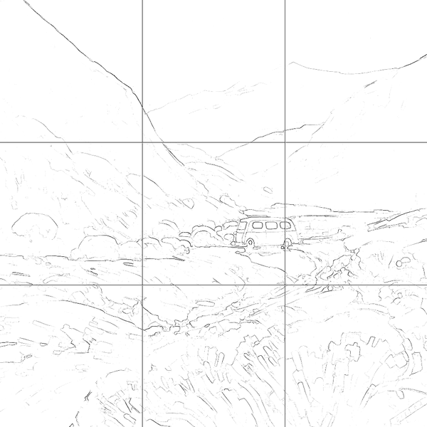 Sketch with grid