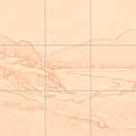 Sepia sketch with grid