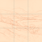 Sepia sketch with grid