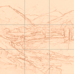 Sepia sketch with grid