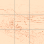 Sepia sketch with grid