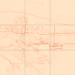 Sepia sketch with grid