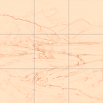 Sepia sketch with grid